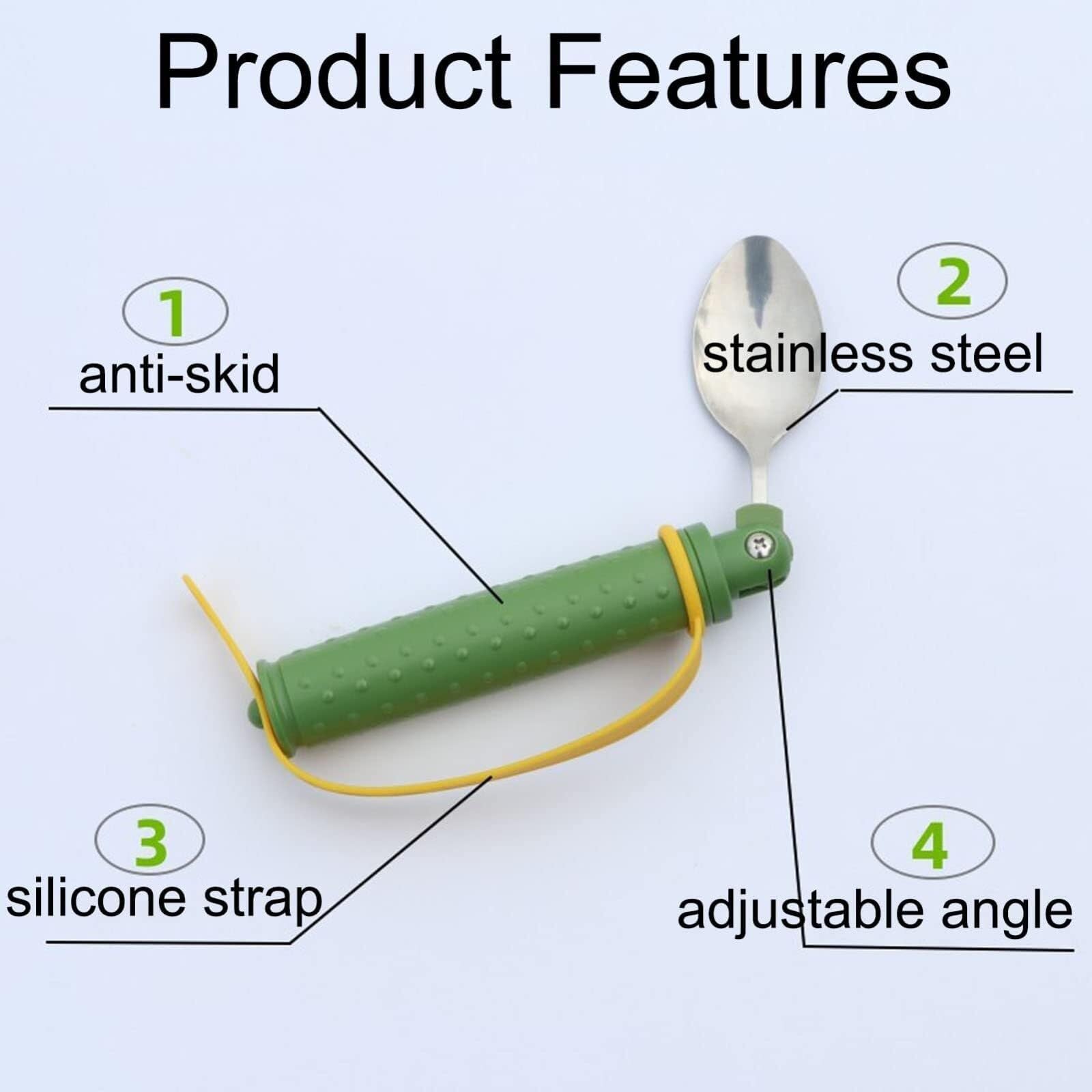 Cuchara y tenedor adaptables de fácil agarre, cuchillo con mango antideslizante, cubiertos flexibles, alimentación adaptable, cubiertos flexibles, ayudas para comer para personas mayores con Parkinson