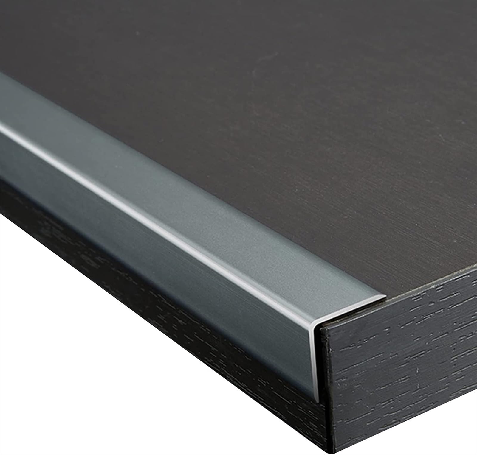 KEuLen Profilo di Transizione, Striscia di Soglia, Strisce di Transizione for Scale a Forma di L for Bordi di Scale in Lega di Alluminio(Dark Grey)