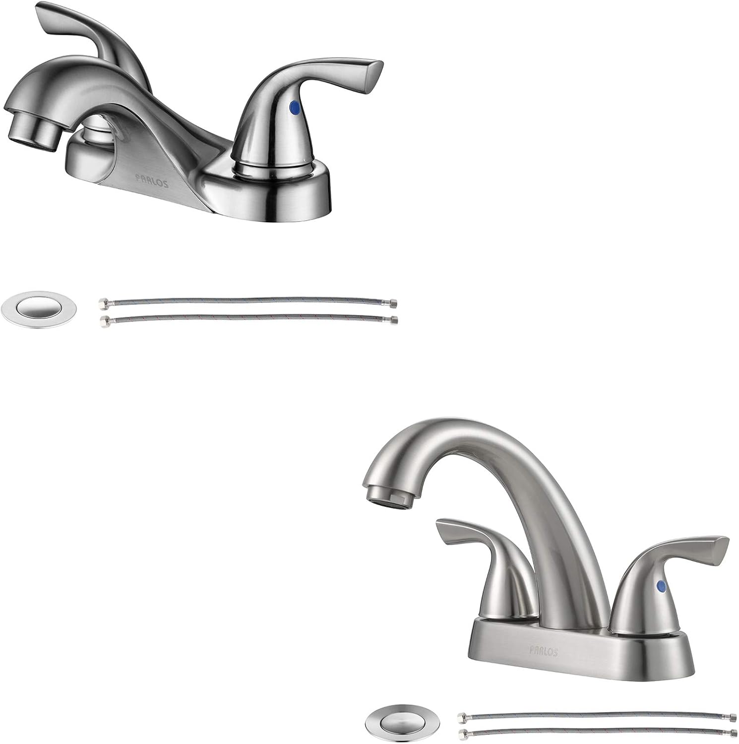 Brushed Nickel Two Handle Centerset Bathroom Faucet Bundle Model# 13598 with 13622