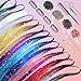 Aokomisu Hair Tinsel, 18 Colors 7800 Strands 48 Inch Glitter Tinsel Hair Extensions Kit Heat Resistant Daily Use Festivals Shiny Fairy Hair Accessories for Girls Kids Women (18 Colors)