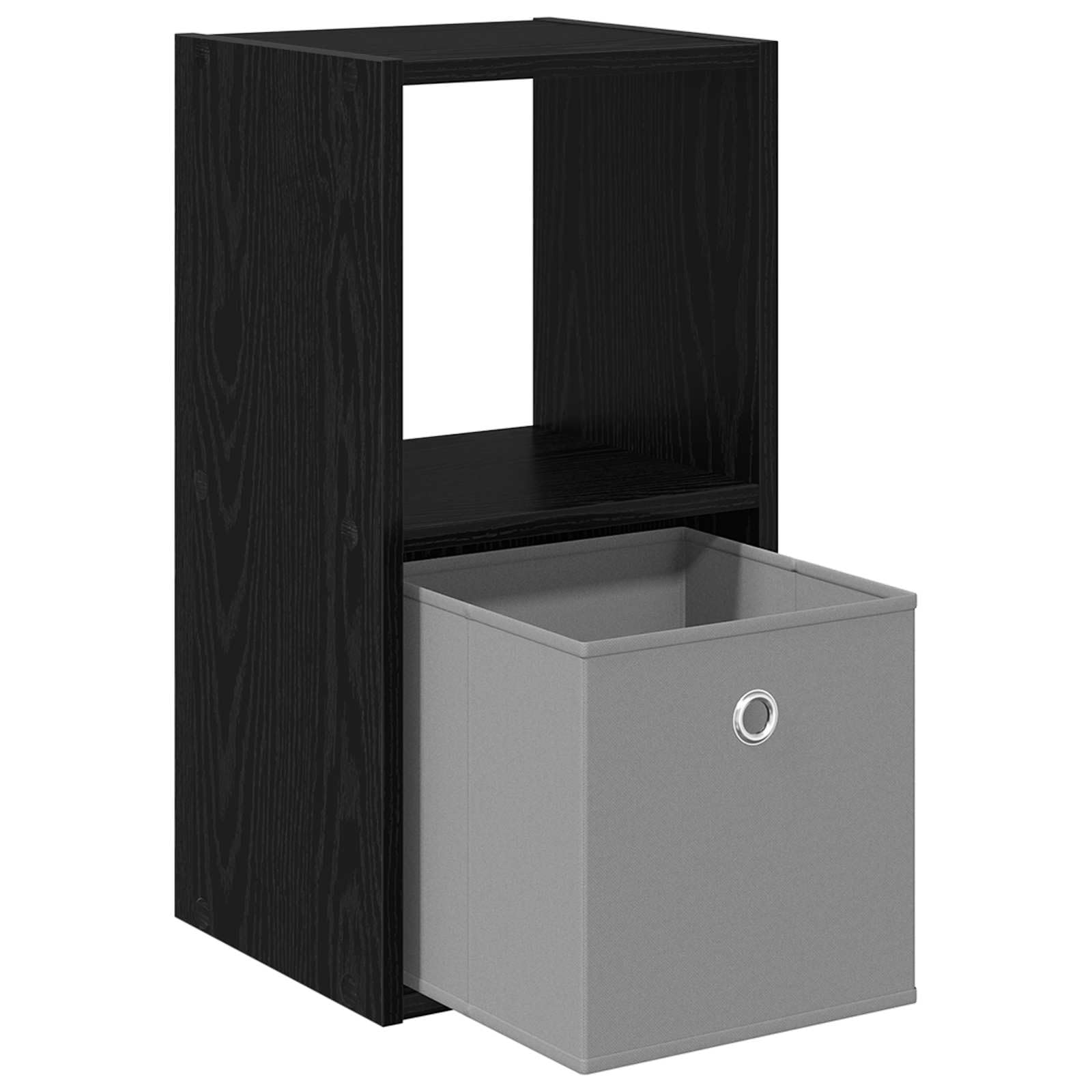 Générique Comodino, 2 pezzi, rovere nero, 30,5 x 27 x 59,5 cm, tavolino da notte moderno con cassetto e maniglia integrata, organizer intelligente per camera da letto, soggiorno o ufficio, design