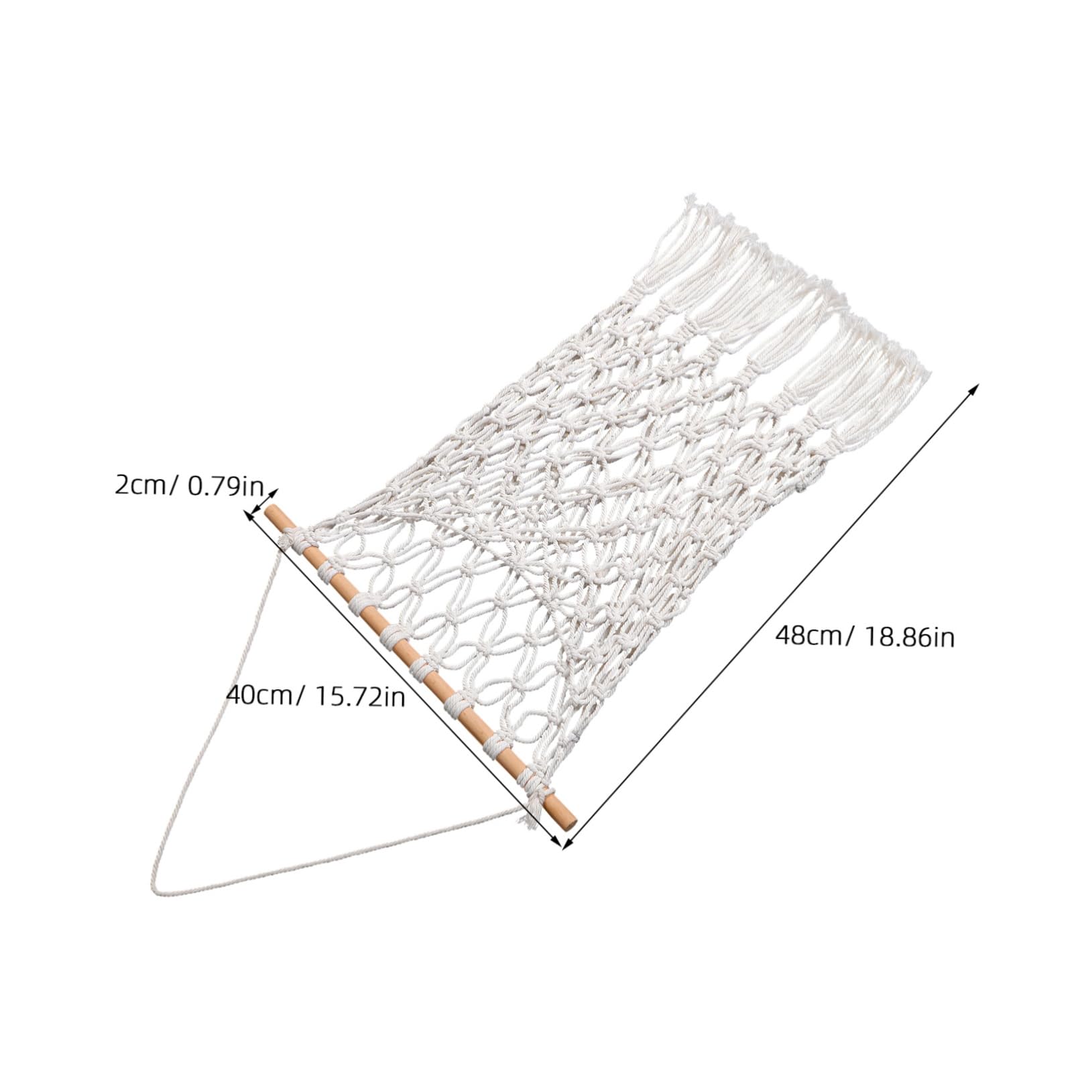 Cabilock Hanging Woven Cotton Rope Storage Net Bag Wall Mounted Organizer for Room Stylish and Book Holder Efficient Space Saver for Nursery Decor Easy Item Identification