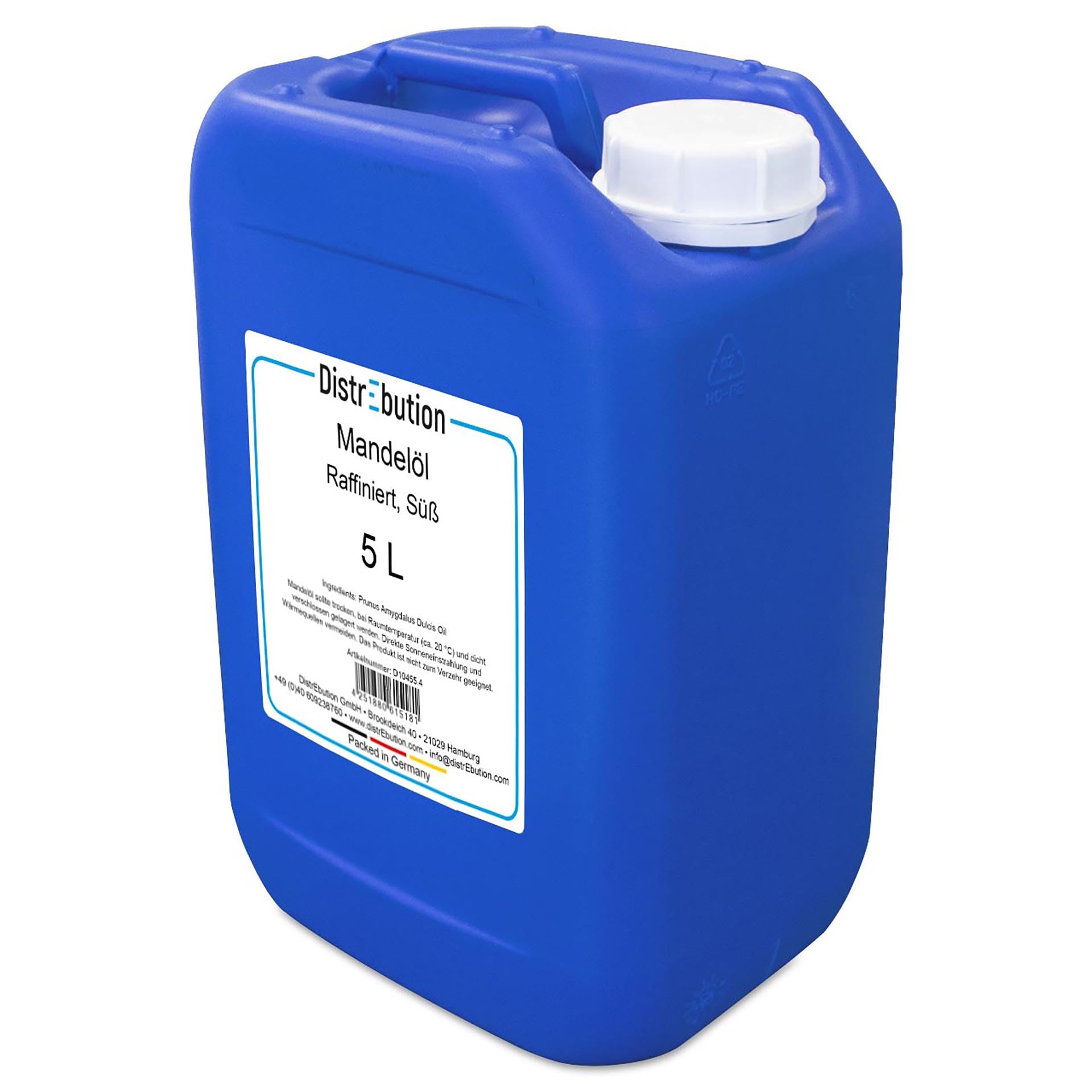 Reines Mandelöl 5L – Süß, Pflegeöl für Haut und Haar, Trägeröl, vegan & mild