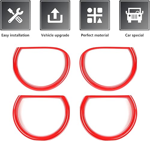 Miniatura 4 de RAZPOY Funda para faros delanteros para accesorios Challenger, cubierta para faros delanteros, decoración exterior para Dodge Challenger 2015-2022