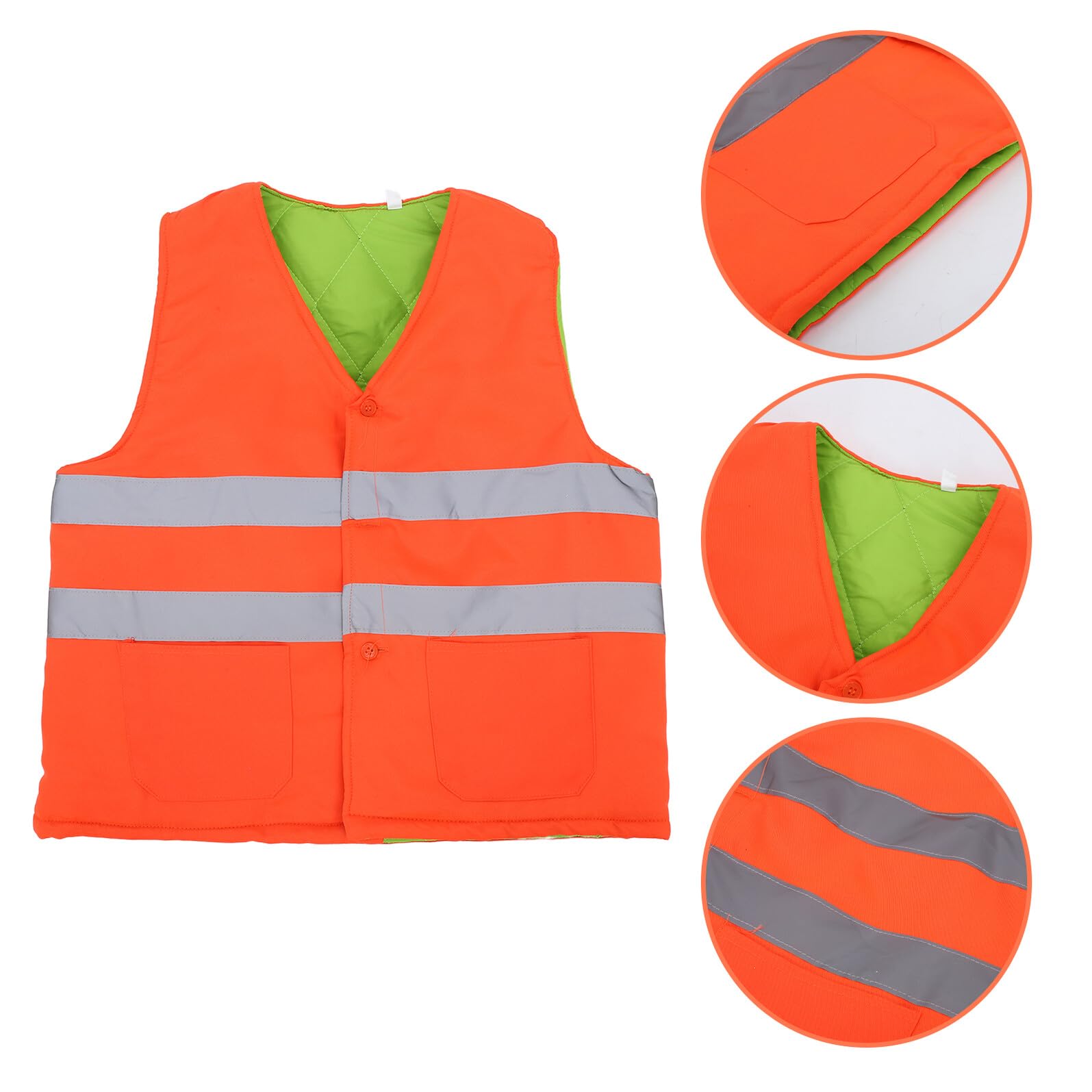 Chaleco Reflectante Aislante para Invierno con Alta Visibilidad Protección Térmica y Resistente para Trabajadores de Construcción y Saneamiento con Bolsillos y Diseño Ergonómico