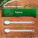 Tapirus - Long Spork and Long Spoon Set - 9.4-inch Long Deep Reach Stainless Steel Eating Utensils for MRE Bag - Keep Hands Clean and Away from Heat - Carry Bag Ideal for Hiking, Camping, Backpacking