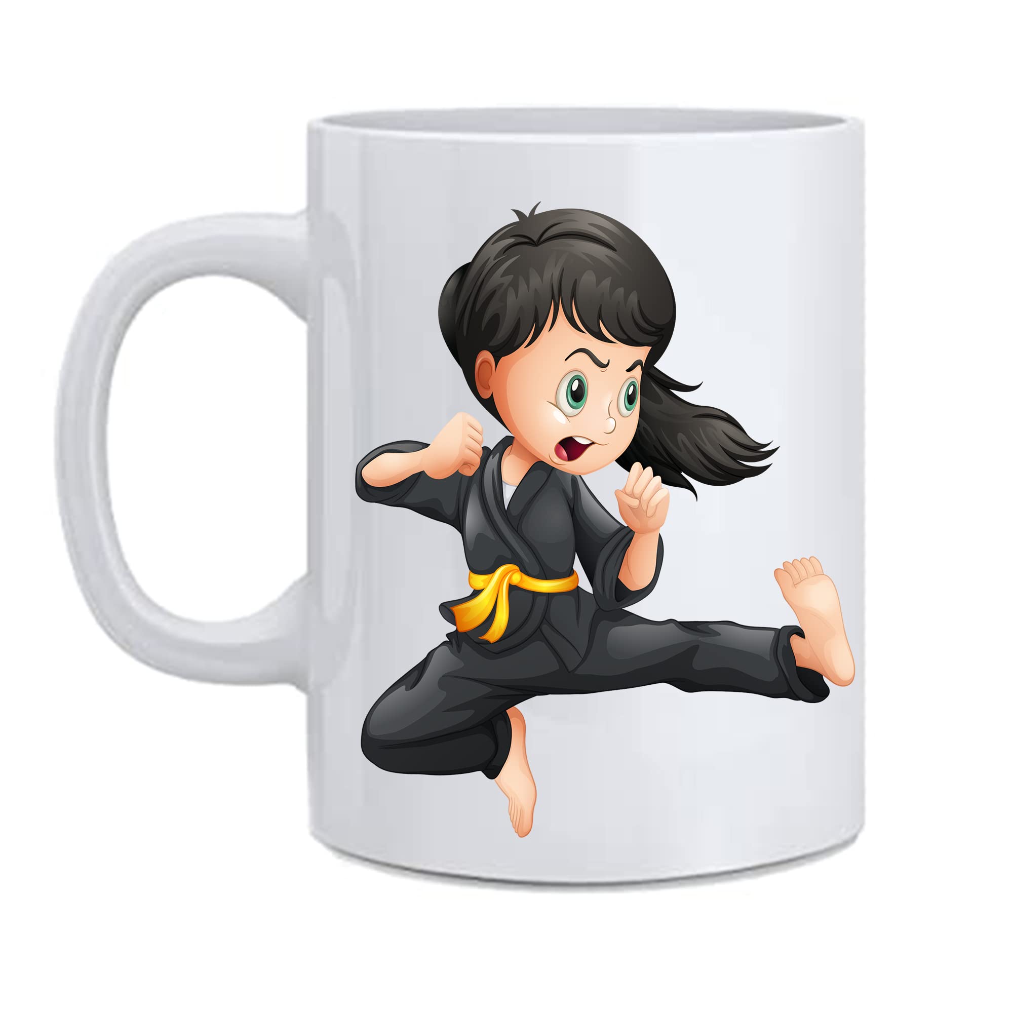 Buy Karate Inspiration Printed White Designer Ceramic Tea & Coffee 