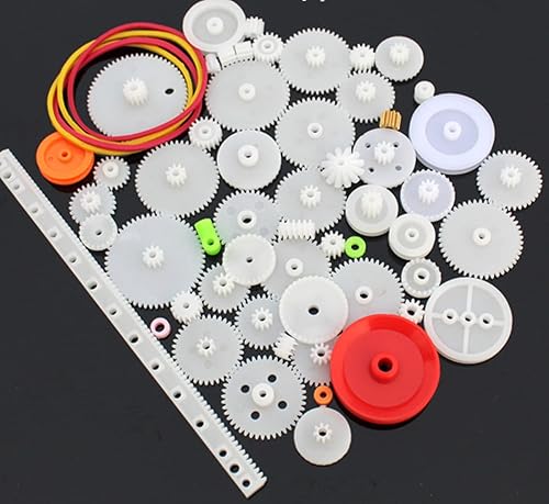 Miniatura 3 de Juego de engranajes de motor de plástico de 0.5 moldes para bricolaje, kit eléctrico de engranajes de corona de plástico, kit eléctrico de engranaje