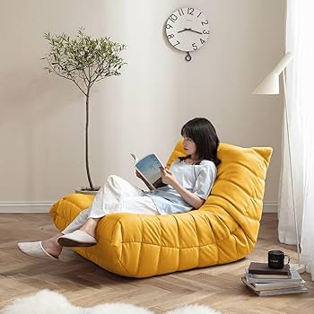 クッションソファ レイジーソファチェアホワイト 70x93x95cm Amazon｜ビーンバッグチェア、レイジーソファチェア人間工学に