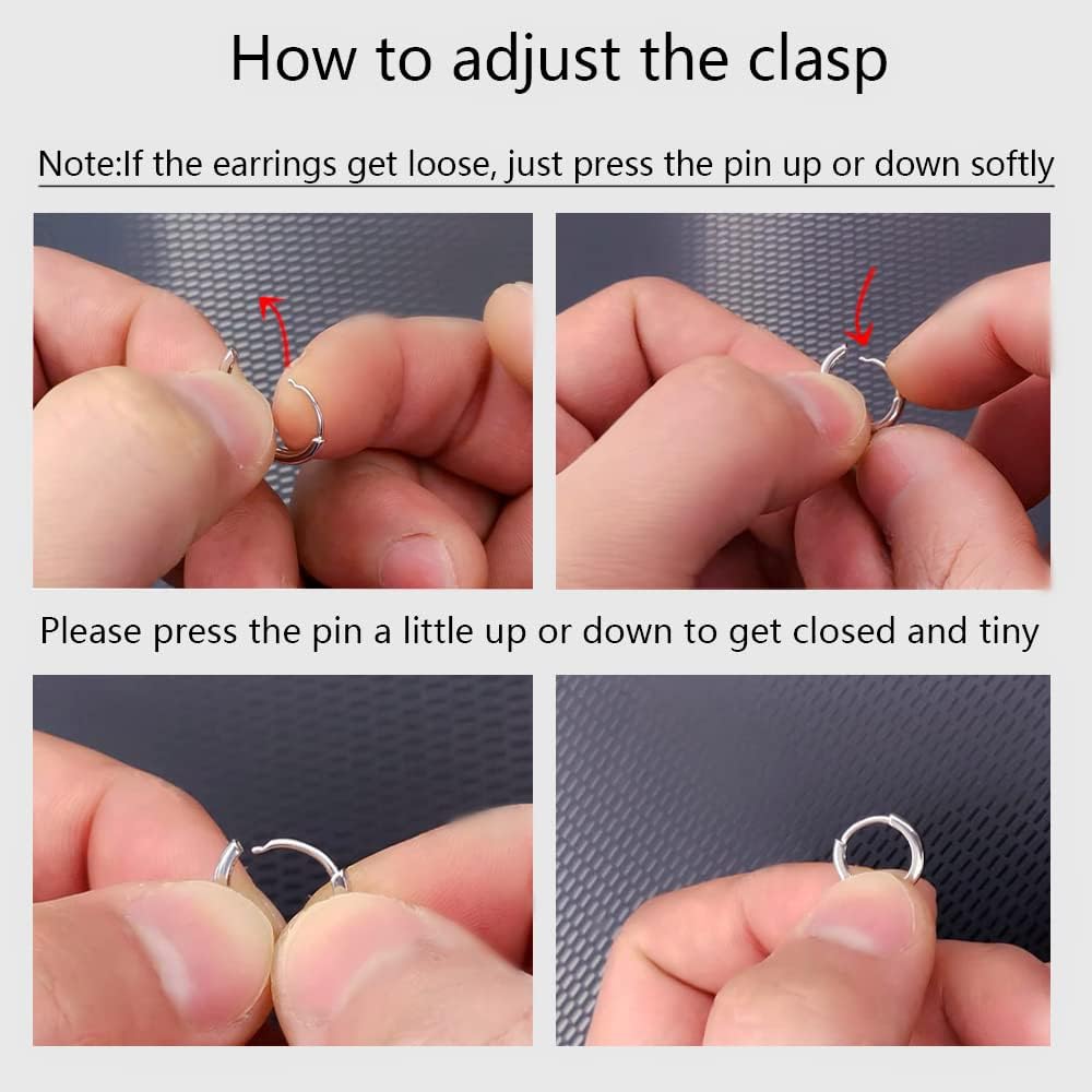 Minimalist Tiny Small Hoop Earrings for Women Girls 925 Sterling Silver Gold-Toned Polished Mini Huggie Hoops Cartilage Cuff Helix Thin Wrap Simple Jewelry - Image 5