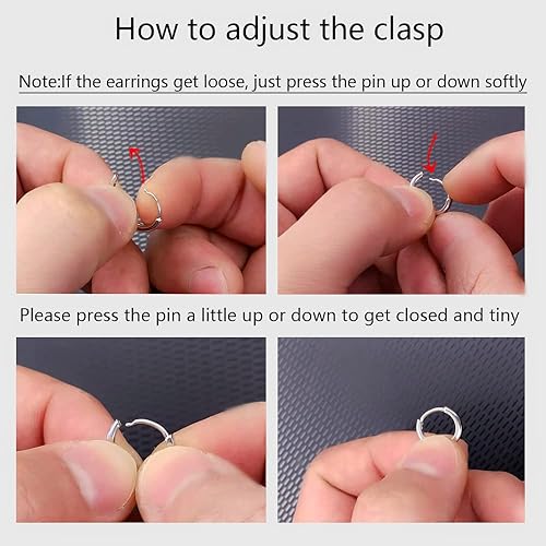 Miniatura 5 de Aretes de aro pequeños minimalistas para mujeres y niñas, plata de ley 925, pulido dorado, mini arracadas para cartílago, hélix, envoltura fina,