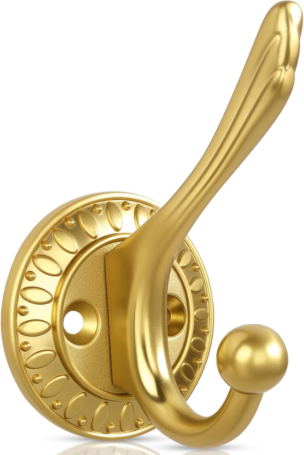 BOZWELL 6 Pack Brushed Gold Towel Hook Heavy Duty Wall Hooks Hanger Coat Hook Robe Hook Bathroom Wall for Livingroom Bedroom Kitchen Closet YG02LSJ