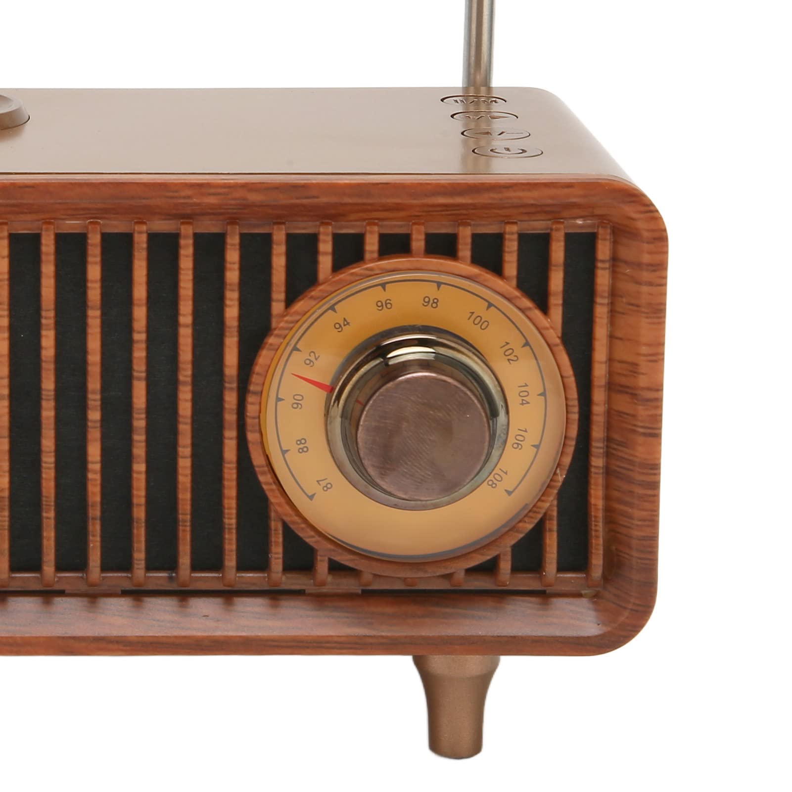 Jiawu Altavoz Bluetooth Retro con Tubo de Vacío, Altavoz de Radio Clásico Inalámbrico Vintage con Luces LED Ambientales, Portátil Bluetooth 5.0 para el Hogar, Compatible con Tarjeta de Memoria/Disco