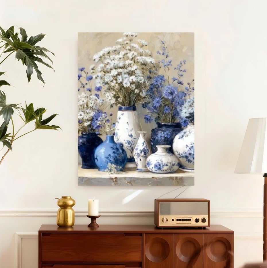 Tableau sur toile fleurs rustiques THeirmoN finition premium - 2