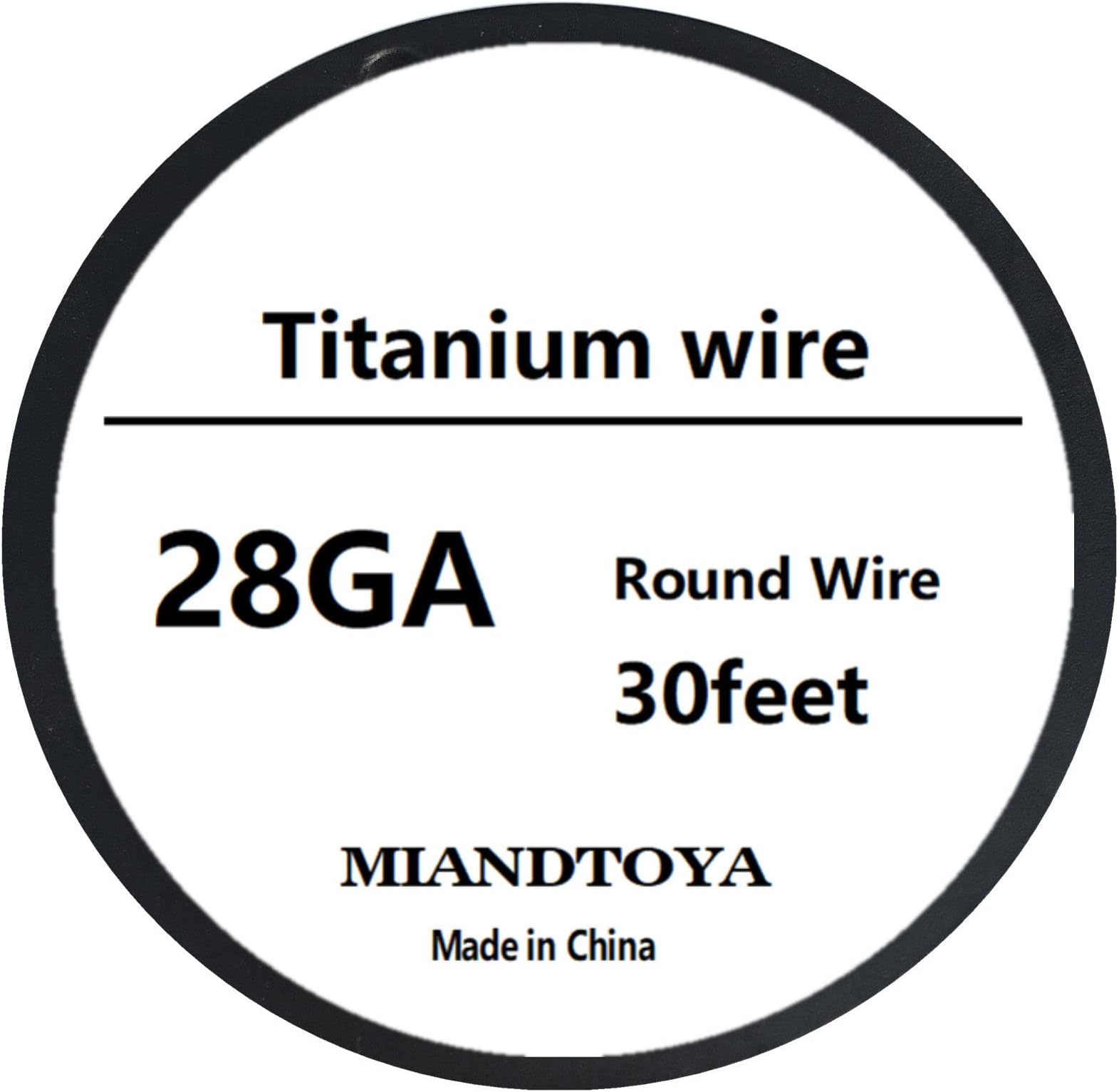 MIANDTOYA Titanium Wire 30feet 28 Gauge Hard 0.3mm for Jewelry Making DIY Arts Crafts Household Use Soldering Wire