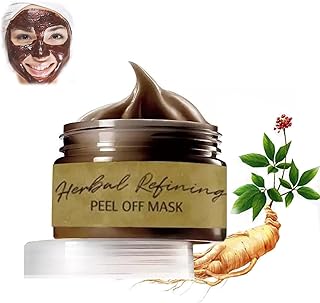 Takoerw Peel Off Mask, Herbal Refining Peel-Off Facial Mask, Pro-Herbal Refining Peel-Off Facial Mask, Cleansing Blackhead Remover Masks, Tearing Pores Shrink Skin Care 80ml (1 Bottle)