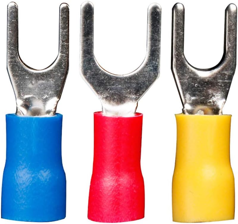 140 PCS Insulated Fork Spade U-Type Wire Connector Electrical Crimp Terminal