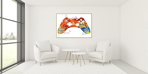Miniatura 6 de Video Controller Gaming Wall Art Set Remote Control Decor Gift for Gamers Xbox PS4 Playstation Video Game Arcade Fan Men Teens Game Room Dorm