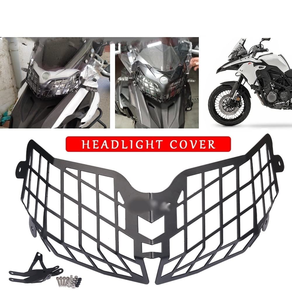 Protezione Faro Moto In Alluminio Per Benelli TRK 702/702X 2023 – Griglia Di Protezione Con Viti