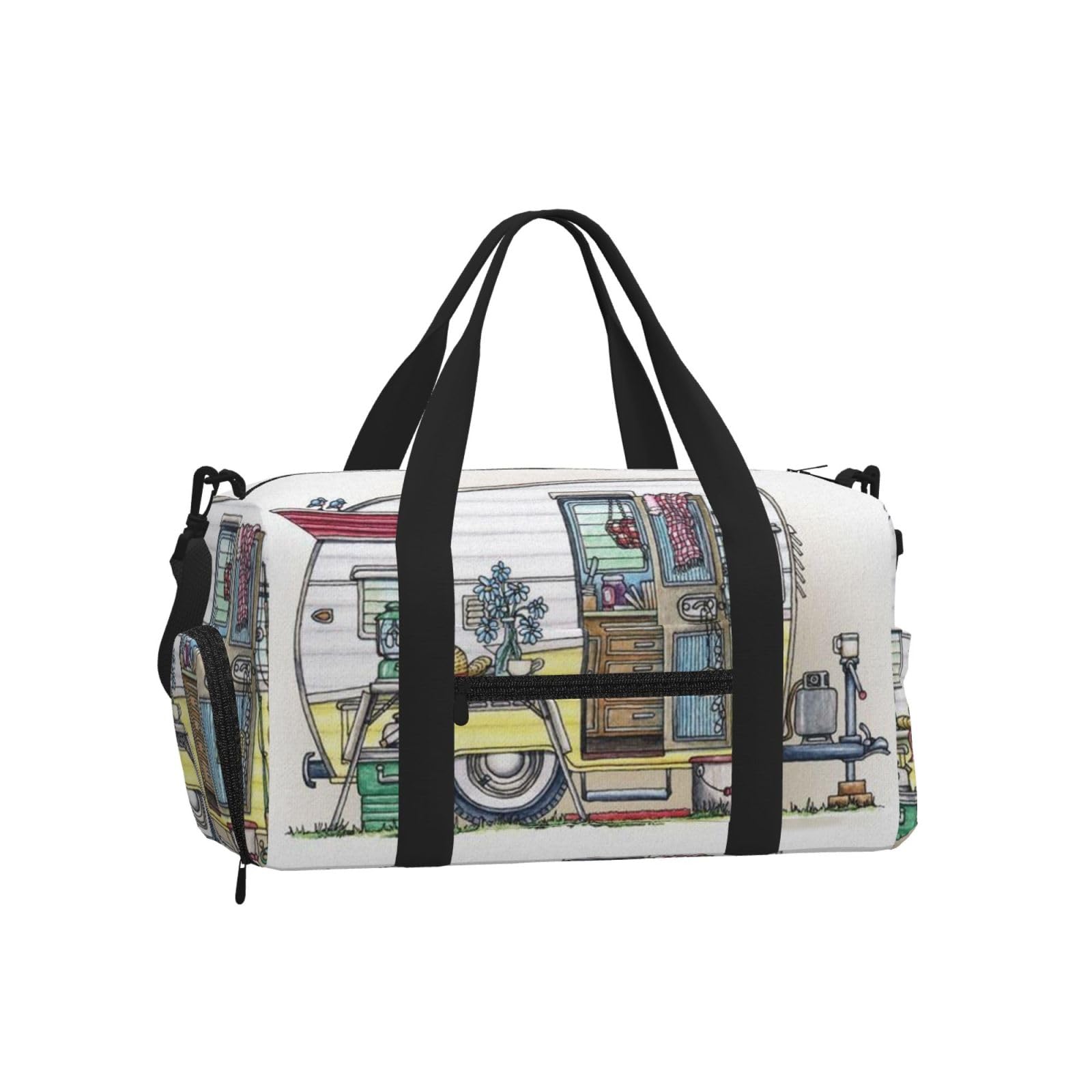 Happy Campers Drukowana Ręczna torba sportowa crossbody Torba podróżna