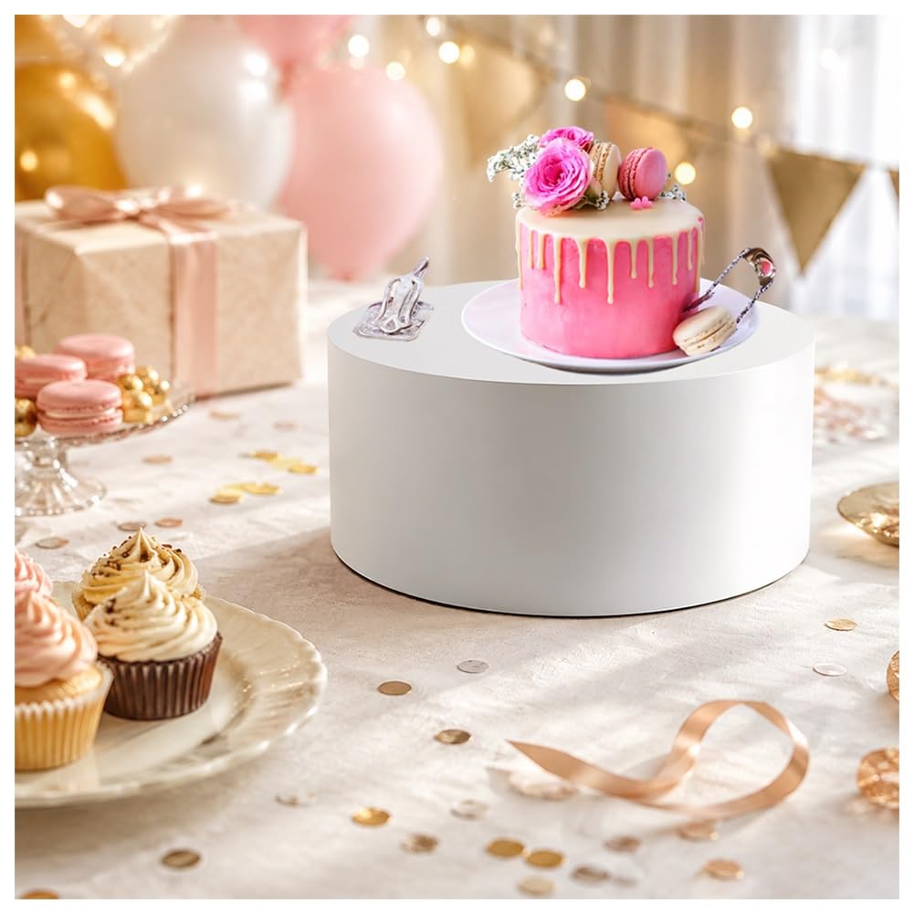 LXHELIVERY Minimalism Style Cylinder Pedestal Stands For Displaying Mannequins, Riser Tables - 100kg Capacity - Decorations Showcase Platform(40X80CM/15.7X31.5')