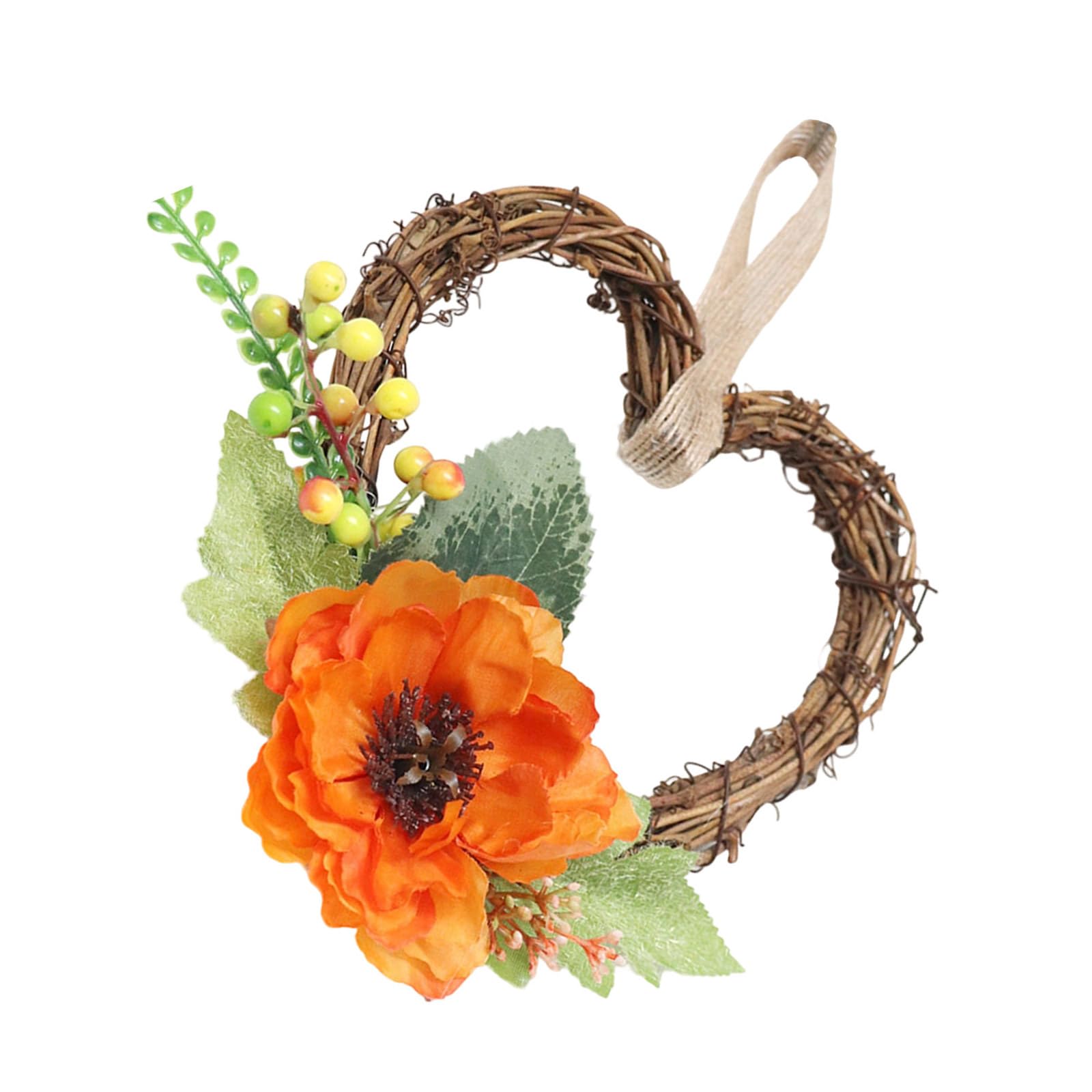 Carotoe A Fade Resistant Heart Shaped Wreath Indoor Outdoor Decoration Front Door Garland For Event Festivals Nd Everyday Use Rtificial Flower Heart Wreath