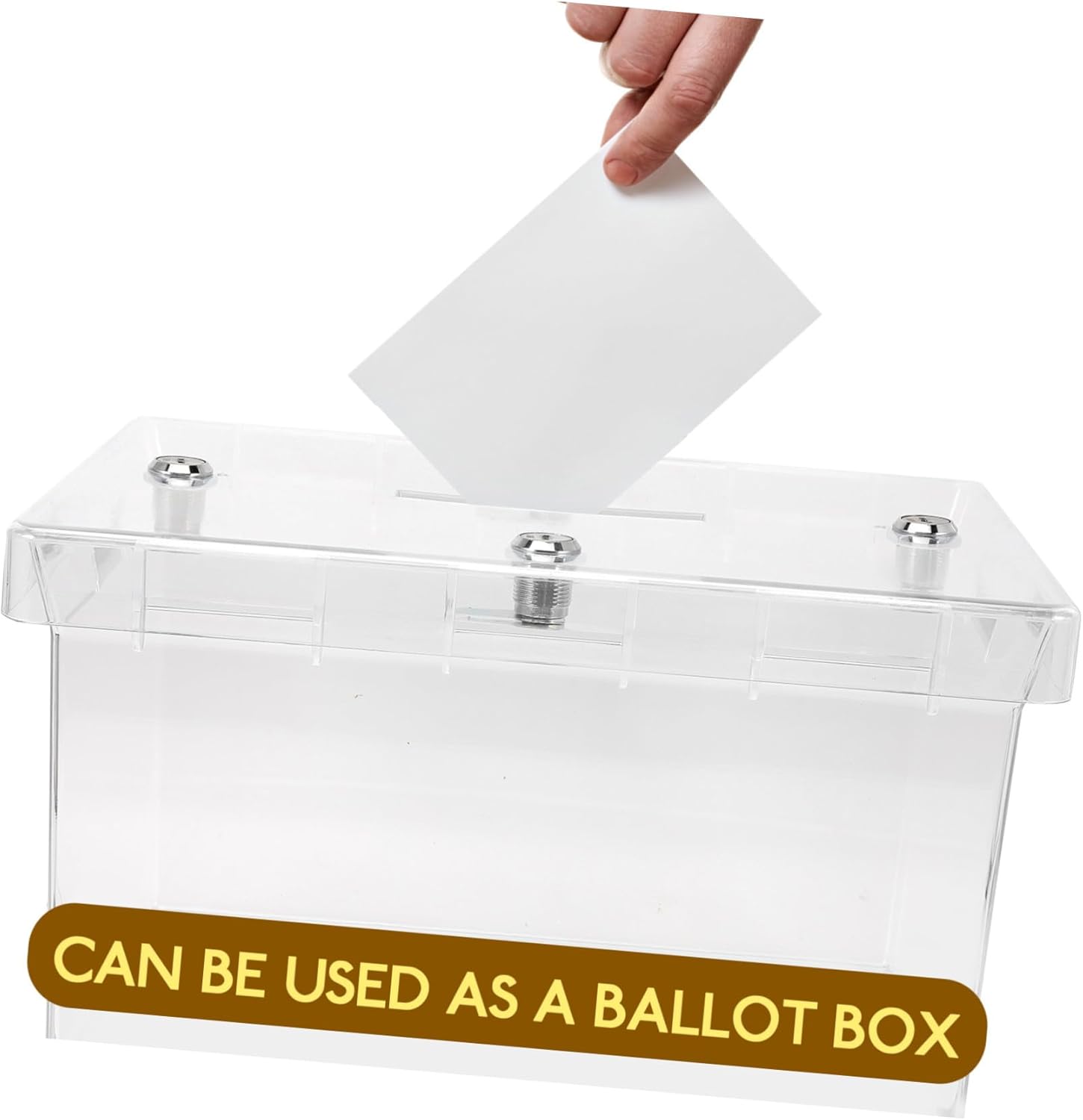 Acrylic Wedding Shoes Box with Lock and Slot Wedding Card Holder Box and Storage Secure Lockable Event Storage Container