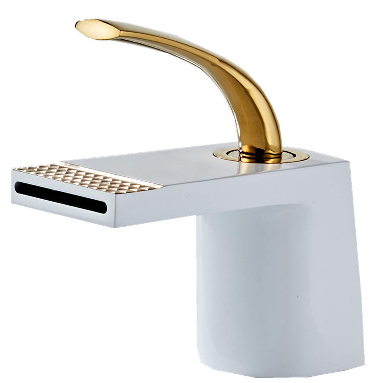 Mitigeur de lavabo cascade en laiton blanc pour une salle de bain moderne