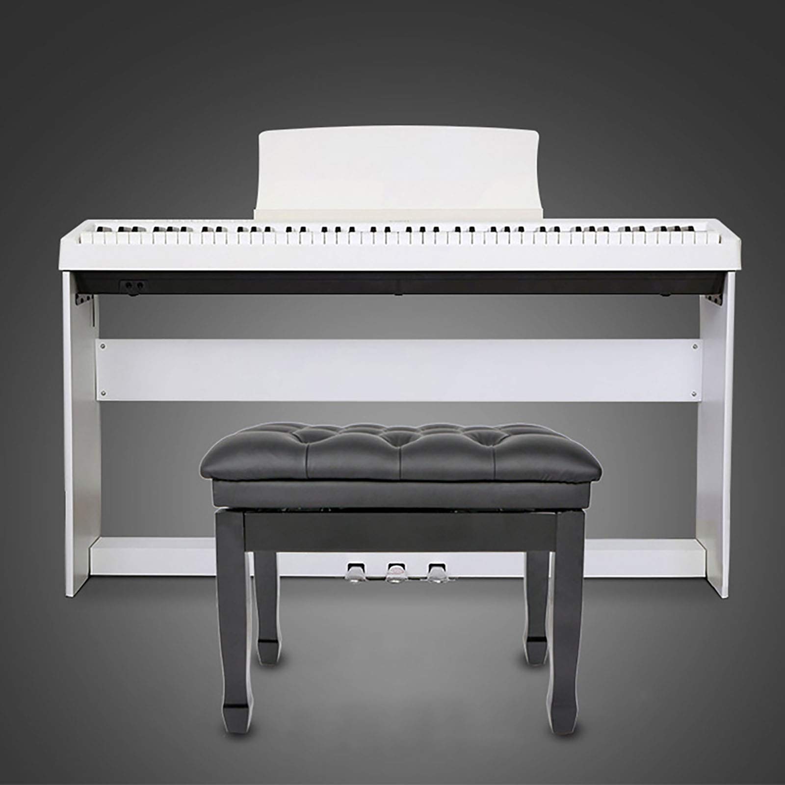 Klavierhocker, Frisiertischhocker, schwarz, Klavierhocker, höhenverstellbar, Keyboardbank, Bank verstellbar