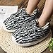 CCLIN Moda Hombre Algodón Slipper Amantes Invierno Peluche Dibujos Animados Spoof Spoof PoE Fat Shoes One Tamaño Zapatillas Interior Caliente Non Slip Suela-Black Yeezy,Average Size