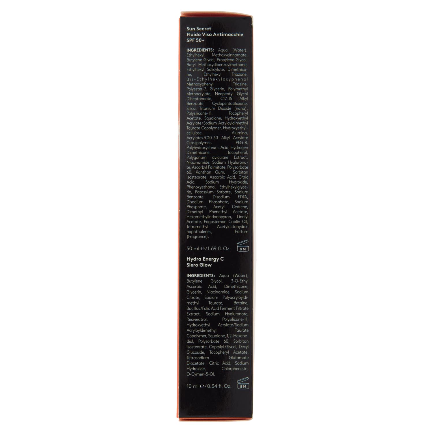 Korff Kit Sun Glow, Siero Viso Antiossidante con Vitamina C e Fluido Solare Viso Antimacchie SPF 50+, Effetto Illuminante, Routine Viso Protezione
