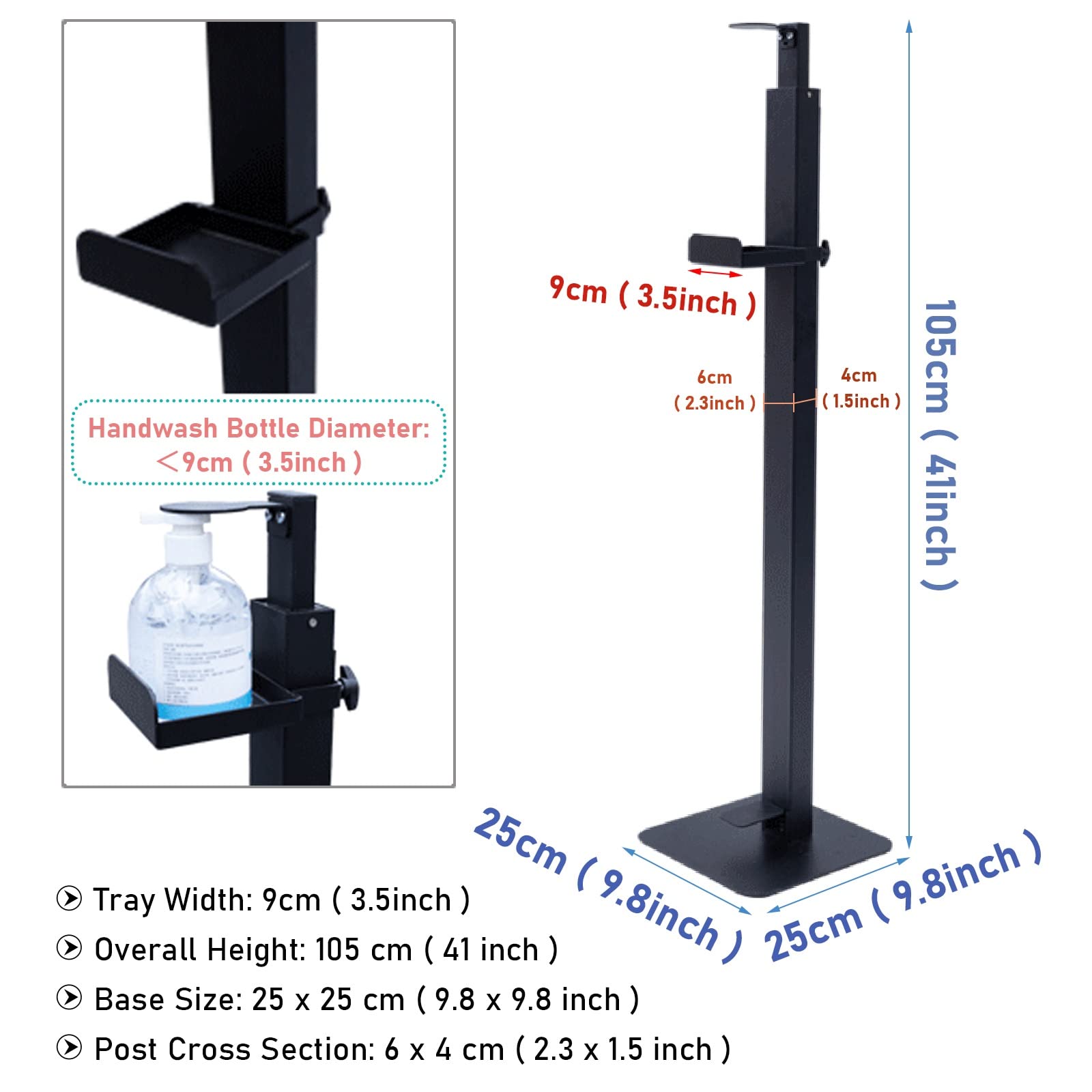 Supporto per disinfezione piccolo Azionato A Pedale Libera Installazione Supporto Per Dispenser Disinfettante Per Le Mani, Portatile Supporto Per Sapone Per Le Mani Per Stanza Da Bagno Ufficio W / Vas