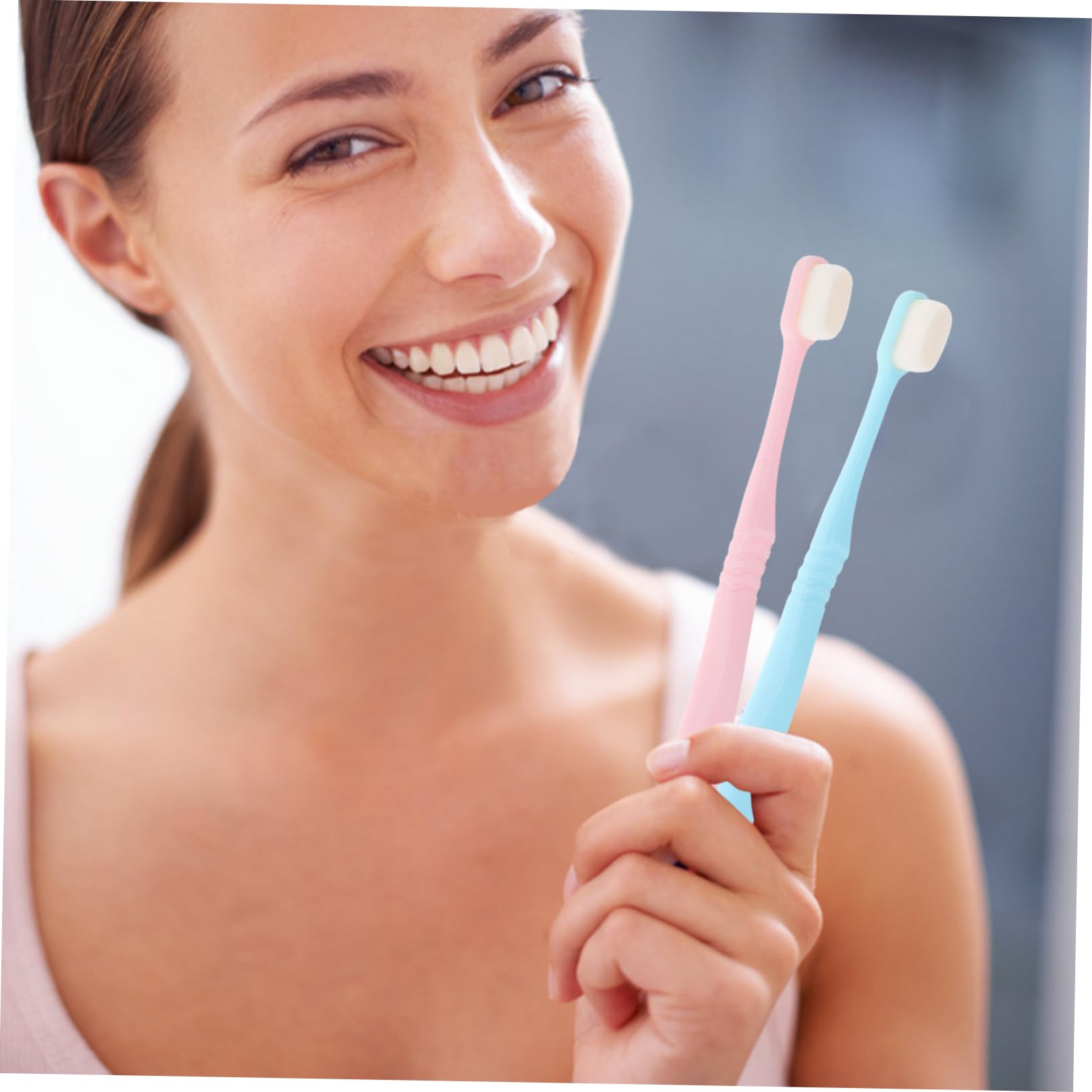 SHERCHPRY 3 Set Spazzolino Morbido Adulti Sensibile Setola Adulto Naturale Forma Spazzolino Denti Gomma Extra Morbido Extra Morbido Per Gengive Sensibili Pp 2 Pezzi * 3