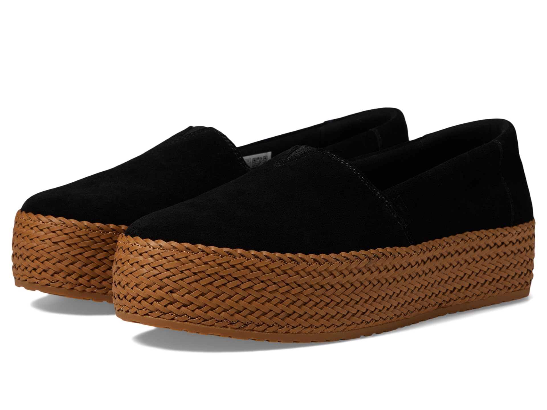 TOMS Valencia Leather Women's Black Espadrilles - UK 7