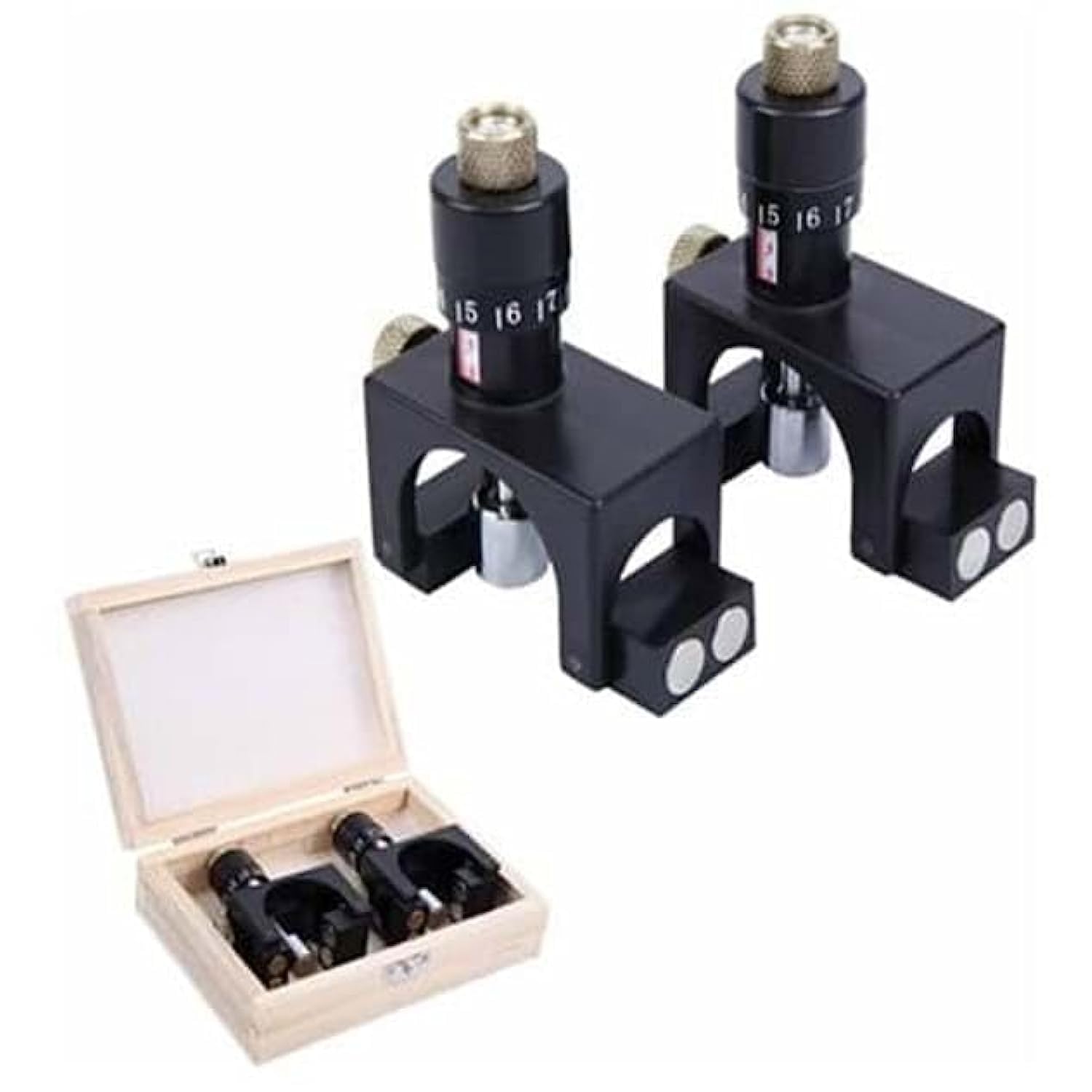 SM-SM 2 Pcs Adjustable Magnetic Planer Knife, Jointer Knife Blade Vernier Setter Jig Gauge Planer Fixture Holder for Most Planer Blades Woodworking Positioning Tool Blades