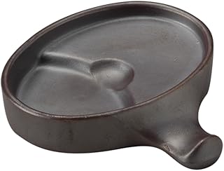 Santo Banko Ware 13845 All-Purpose Chopsticks Rest (Range Stand, Condiment Container, Soy Sauce, Delicacy Container), Purple Mud, Brown