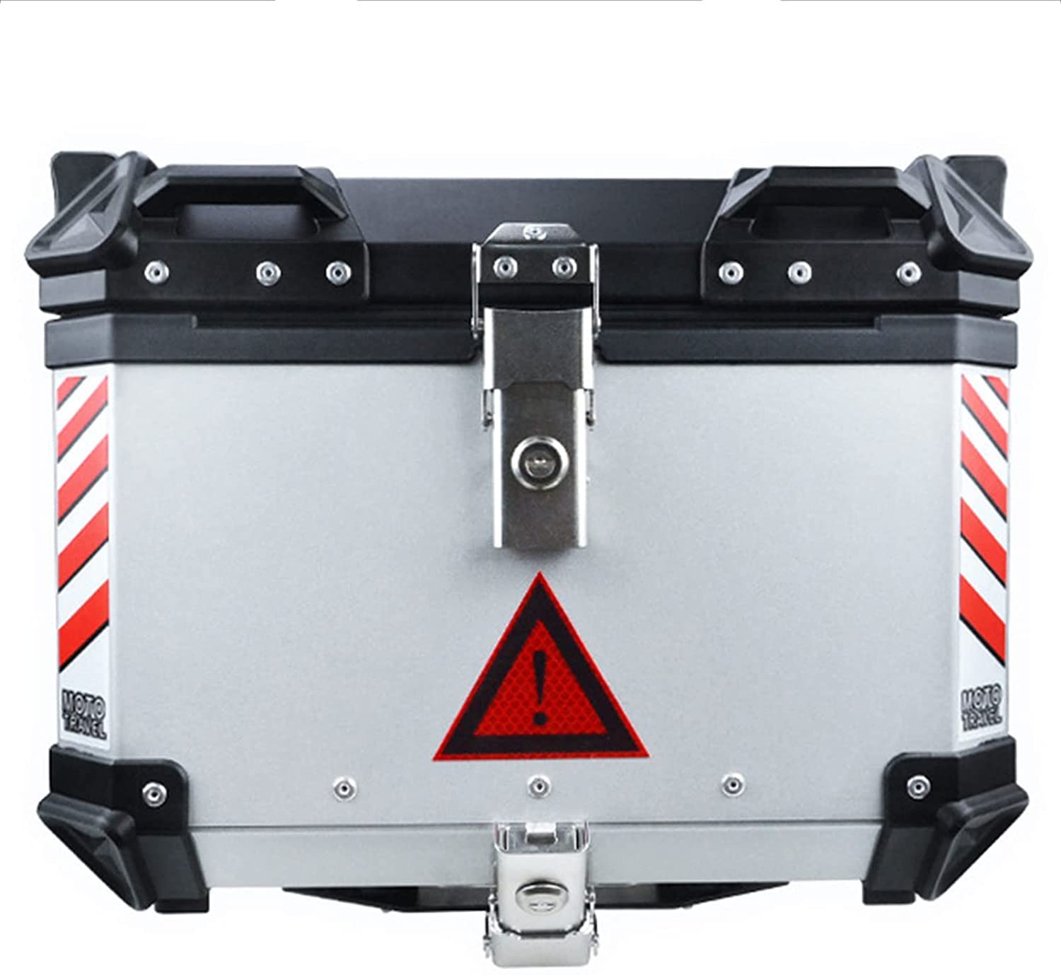 55L Skrzynka ogonowa motocykla Górna skrzynka ze stopu aluminium Zabezpieczenie bagażnika motocykla Zabezpieczenie przed kradzieżą Wodoodporny odblask do sklepu turystycznego Kask Duży bagaż górny f