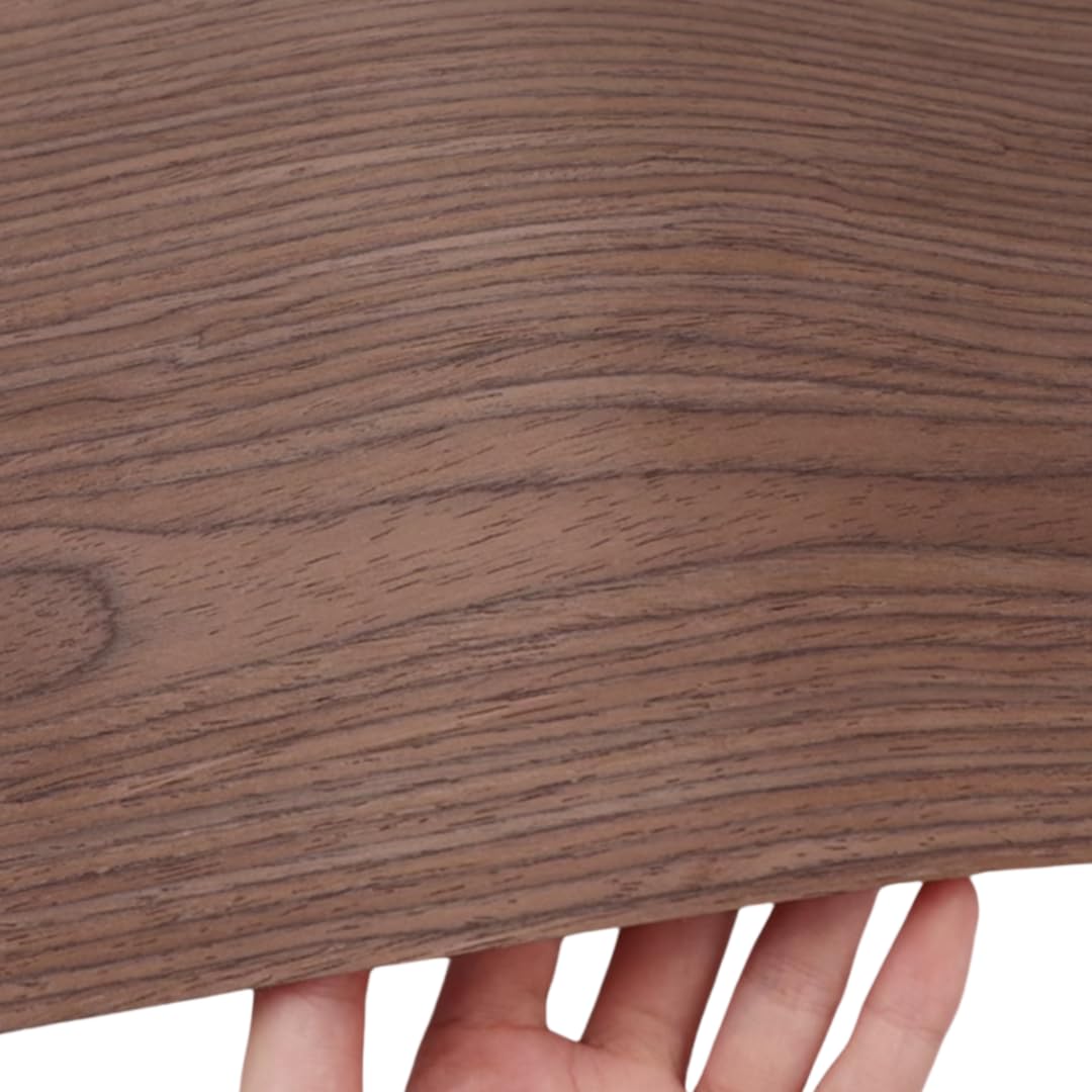 Schwarznuss-Maserung Tech-Holzfurnier für Möbel, DIY, Zuhause & Instrumenten-Lautsprecher-Furnier, Auto-Innenraum-Verschönerungsdekoration - 0,2 mm dick, Größe: 2,5 x 0,58 m