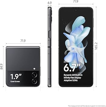 Galaxy Z Flip4 グラファイト 128GB 【Rikoo】 Samsung Galaxy Z Flip4 5G (Graphite, 8GB RAM, 128GB Storage