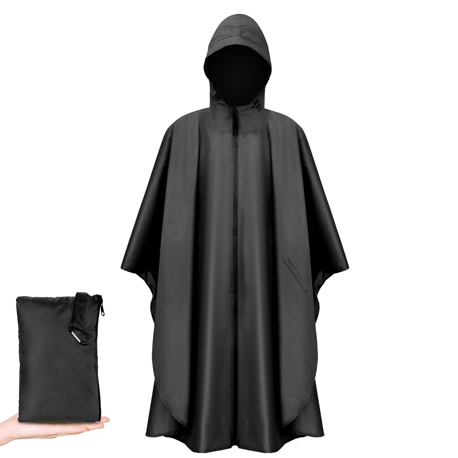 Vicloon Regenponcho, Unisex Regenjacken Regencape, Regen Poncho Jacke Mantel für Erwachsene mit Kapuze, Wasserdicht, Wiederverwendbar Regenmantel, für Wandern Radfahren Camping