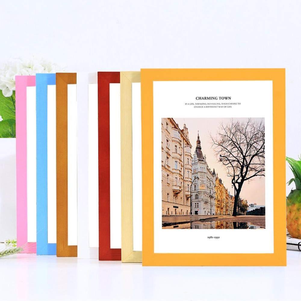 Fotorahmen Personalisiertes Geschenk 1 Packung Massivholz Orange Wand 28 × 35,4cm