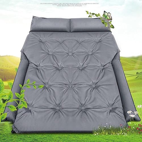 Miniatura 10 de Colchón de aire autoinflable para automóvil, tapete de dormir autoinflable para acampar con almohada integrada, cama de automóvil, cama de dormir