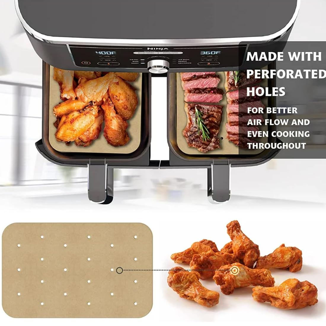 200 Papier Sulfurisé Air Fryer,Antiadhésive Sans Huile Papier Parchemin Accessoires,Perforé Papier Cuisson Air Fryer,pour Friteuse Cuiseur à Vapeur Four,papier antiadhésif,pour Grill, Cuisson 200 Papier Sulfurisé Air Fryer,Antiadhésive Sans Huile Papier Parchemin Accessoires,Perforé Papier Cuisson Air Fryer,pour Friteuse Cuiseur à Vapeur Four,papier antiadhésif,pour Grill, Cuisson