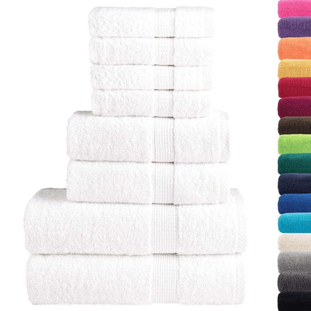 8-częściowy zestaw ręczników premium Solund biały, 600 g/m² bawełna, certyfikat Oeko-Tex, można prać w pralce, do łazienki, hotelu i spa, super miękkie i chłonne ręczniki frotte