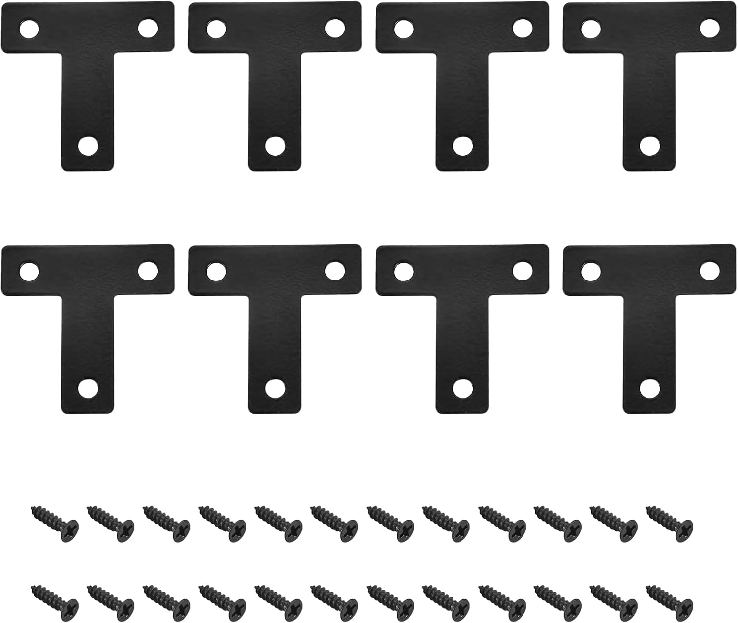 HARFINGTON T Shape Bracket, 40x40x1mm Carbon Steel Mending