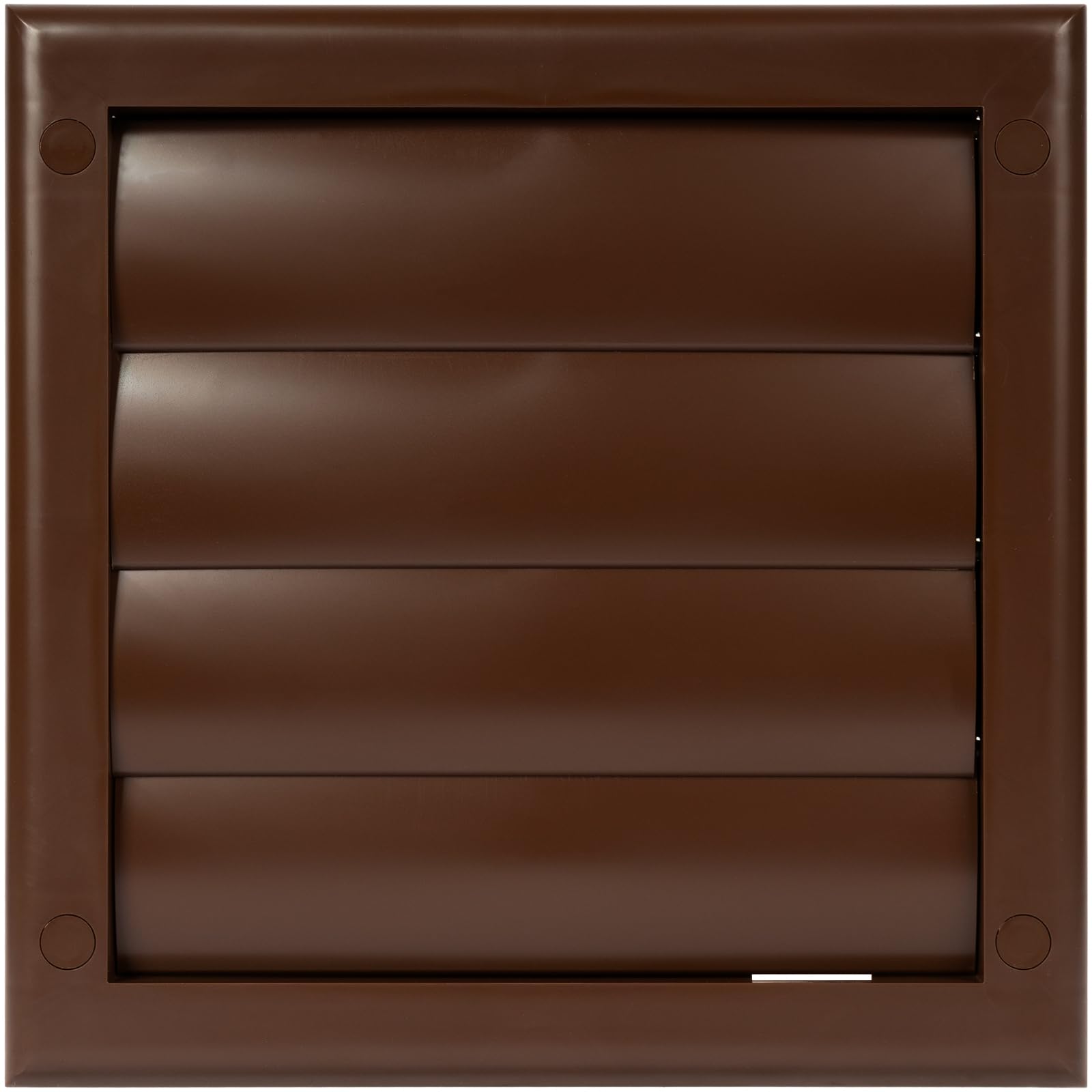 Vent Systems diameter 4" Inch, 7.5'' x 7.5" Inch Exhaust Vent Cover, Brown, Dryer Vent Hood, Louvered Dryer Duct Vent Cover
