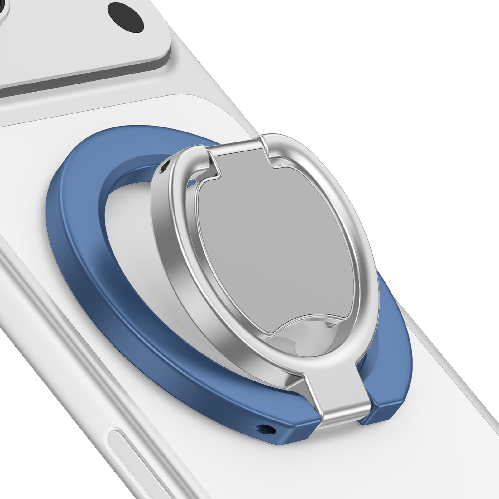 Magnetic Phone Ring Grip for Magsafe, Two-Sided Magnet Gym Finger Ring Kickstand Cell Phone Grip Holder Stand for iPhone 17 16 15 14 13 12 Pro Max, Android Samsung, Compatible Magnetic Car Mount, Blue