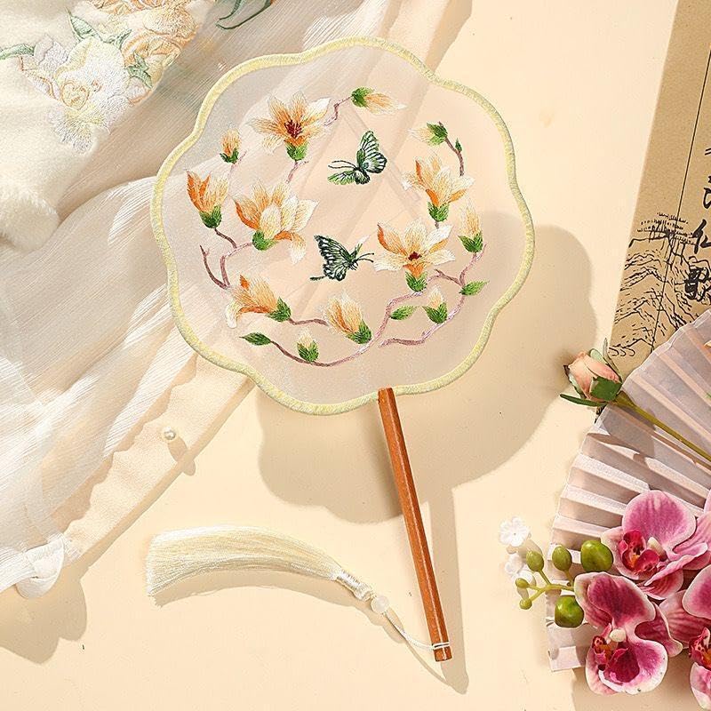 中国美術 透彫刻 軍配 高48cm幅28cm 台座・箱付 両面 団扇 Amazon.co.jp: 高級団扇 うちわ 両面刺 シルク素材 上品手芸 中国伝統