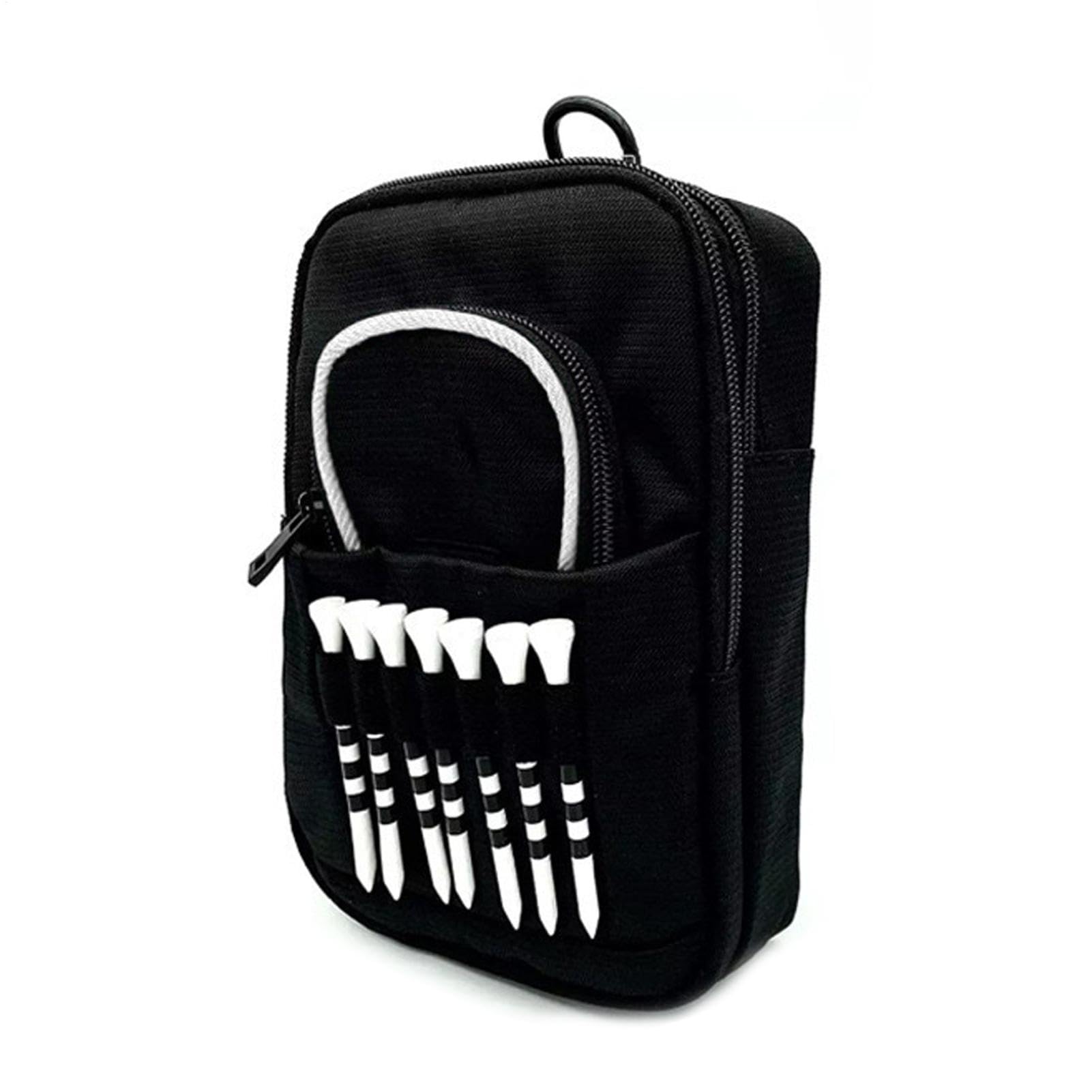 Golfball-Speicher – Golf-Zubehörhalter, Golftasche | Golf Accessory Bag plus Taschen, Meister von Golftasche mit verbesserter Lebensdauer mit Tee-Halterung für Männer (14 x 5 x 21 cm)