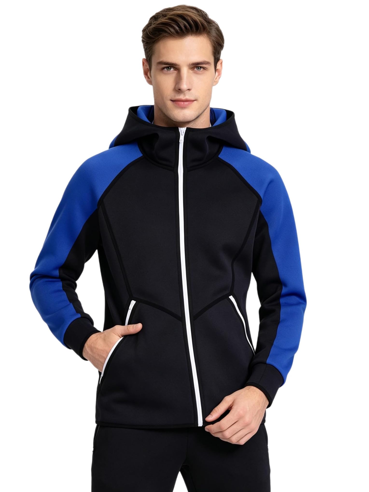 Hombre Chaqueta Neopreno Camiseta De Para Ligera Con Cremallera